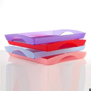 Modern Design Coloured Acrylic Serving Trays