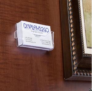 pocket wall mount clear acrylic card holder
