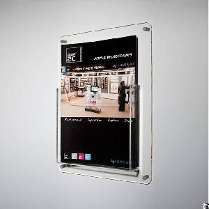 wall mounted clear acrylic brochure dispenser holder