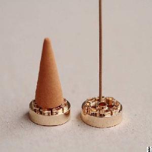 bronze mini incense burner holder 9 slot sticks cone home decor