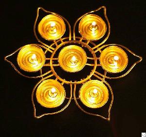 golden lotus shape 7 candles holder 20 4cm metal craft home decor