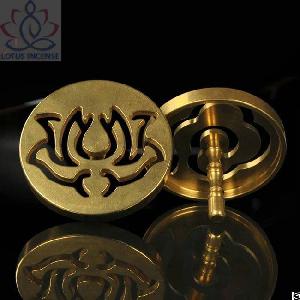 Incense Way Copper Incense Mould Tool Lotus Shape For Powder Trail Aromatherapy