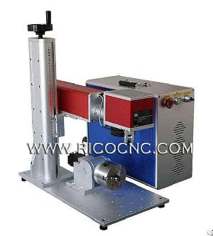 Fiber Laser Metal Marking Machine With Rotary Attachment