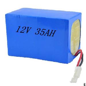 rechargeable battery packs lifepo4 12v 35ah bms shrinking pvc sleeve