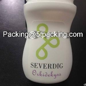 severdig plastic labels abnormal shape bottles