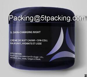 transparent label sticker skin changing night creme de nuit caviar containers