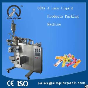 Automatic 4 Lines Liquid Packing Machine With Pillow Pack Style