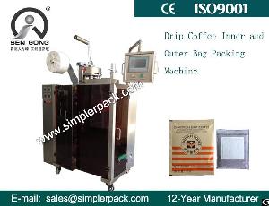 Automatic 5-10g Drip Coffee Packaging Machine With Over Wrap Ce Certificated