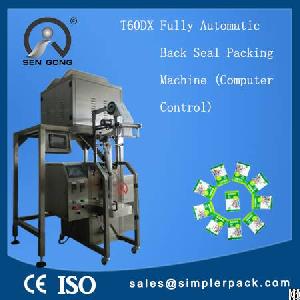 Fully Automatic Back Seal Packing Machine Computer Control