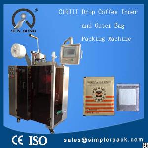 Plc Controal Drip Coffee Packaging Machine Automatically With Stepper Motor