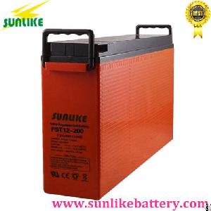 12v180ah Storage Front Terminal Lead Acid Battery For Ups / Telecom