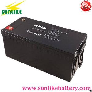 China Gel Battery 12v200ah Sealed Maintenance Free For Solar Power