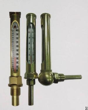 copper case glass scoop therometer marine