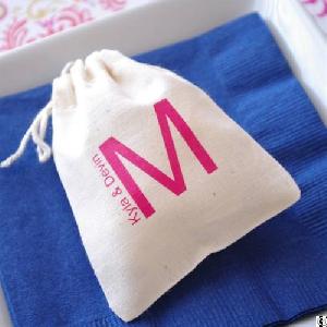 100% Organic Cotton Muslin Bag / Gift Bags / Party Favor Pouch