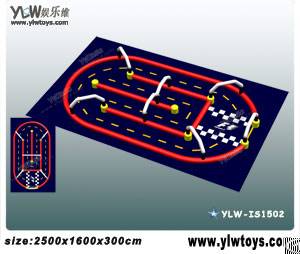 Inflatable Go Kart Race Track, Air Tumble Track, Competitive Sport Toy