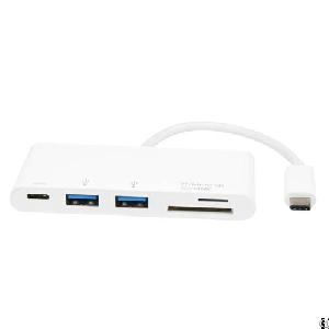 Usb 3.1 Type Cm To Usb 3.0 Hub Catd Reader Type C Charging Adapter