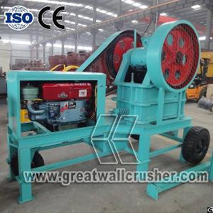 portable diesel engine crusher 16 t h concrete crushing plant