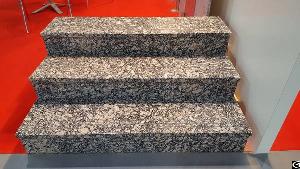 golden diamond brown granite steps risers