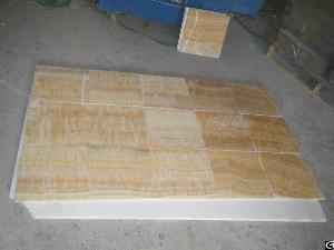 honey onyx polished cut tile