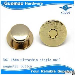 18mm Wholesale Singal Rivet Magnetic Metallic Button