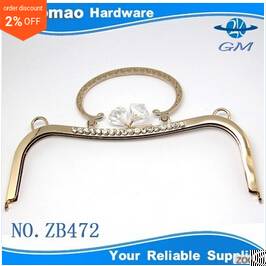 Distinctive Znic Alloy With Rhinestone Bag Frames