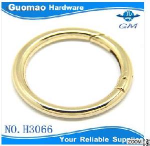 High Quality Light Gold Openable Metal Bag O Ring