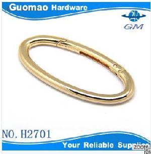 Hot Sale Big Oval Simple Openable Gold Bag Rings