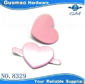 Pink Heart Metal Decoration And Heart Blank Plate