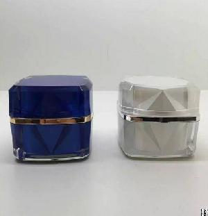 0 5oz 15gram 1oz 30gram plastic cosmetic square jar blue