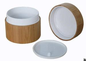 100ml Bamboo Jar With Pp Liner With Liner Lid, Bamboo Containar