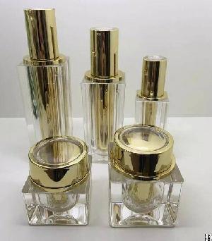 4oz 120ml 100ml 30ml 1oz Cosmetic Acrylic Bottle, 30gr 50gr Gold Cosmetic Bottles And Jars