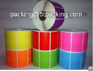 Colored Direct Thermal Printed Adhesive Labels In Warehouse And Electronics Products