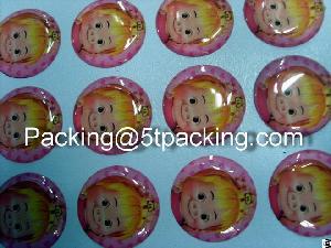 cute pig crystal epoxy sticker