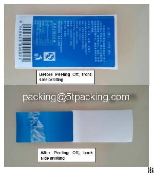 Double Face Printed Adhesive Labels In Blue Natural Ice Mineral Water Bottle