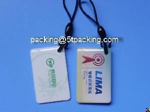 Glossy Epoxy Resin Stickers Used As Hang Tags