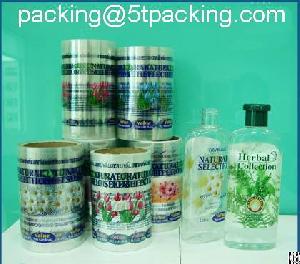 herbal collection body care bottle labels transparent eco plastic