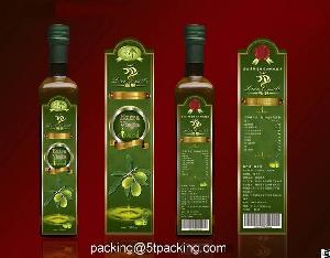 naturally plastic adhesive labels bottled green olive oil