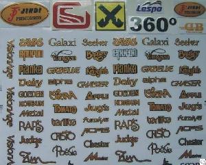 Printed Die Cut Stickers In Various Letters And Shapes