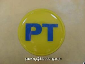 Pt Lettering Epoxy Resin Sticker In Transparent Background