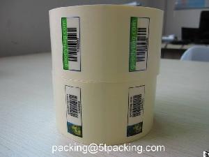 transparent barcode printed adhesive labels bags