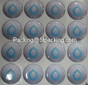 water drop 3d epoxy dome stickers