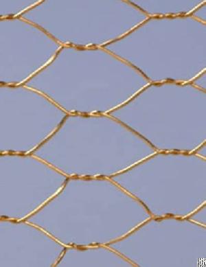 Cooper Bronze Brass Wire Mesh / Copper Hexagonal Wire Mesh