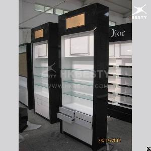 Cosmetic Display Cases And Fixtures With Led Lighting