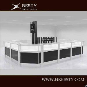 Famous Jewelry Kiosk Display Showcase For Shopping Mall