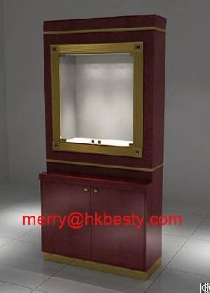 Jewelry Display Showcase Wall Cabniet With Brozen Frame