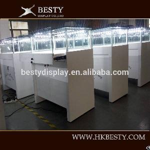Jewelry Display Showcase With High Quality Led Light Lock Pull-out Drawer