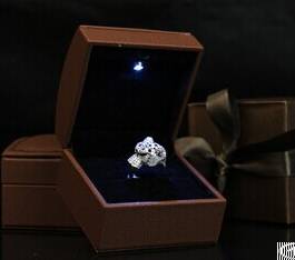 Led Light Curved Jewelry Ring Display Box