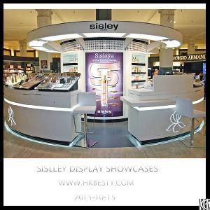 Round Dispaly Showcase Kiosk For Cosmetic Store In Openning Shop