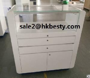 counter showcase storage tempered glasses led light