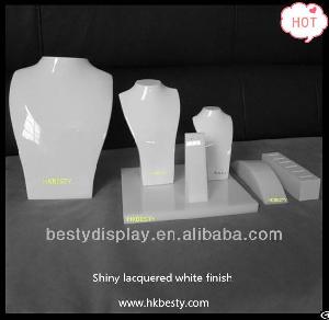 White Jewellery Neck Display Stand